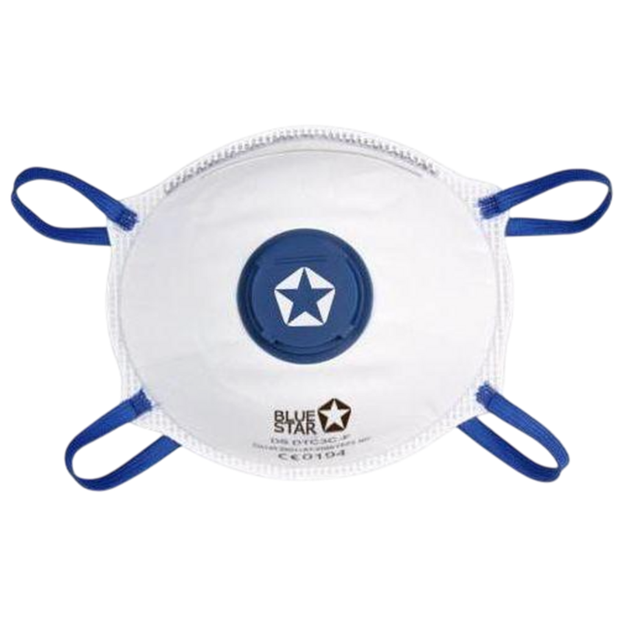 Bluestar Dammfiltermask P2 med ventil 5 stk